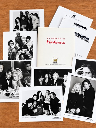 Madonna press kit in bed - madonna,